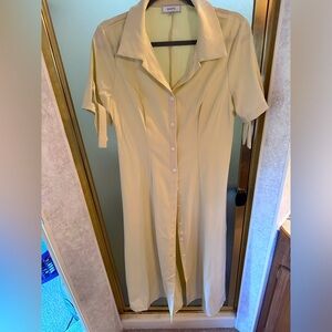Rihoas Pale Yellow Shirtdress, Large